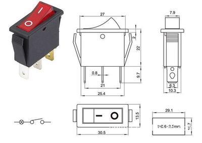 【『特價促銷』橢圓方形 一二三檔多腳 帶燈防水 船形翹板蹺板開關】價格,廠家,圖片,電工開關,深圳市龍崗區(qū)中意電子商行-
